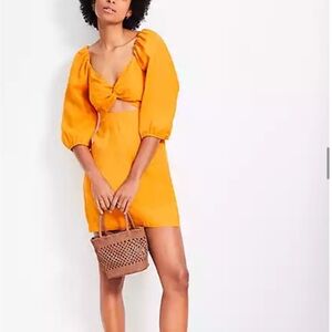 LOFT Mustard Mini Dress